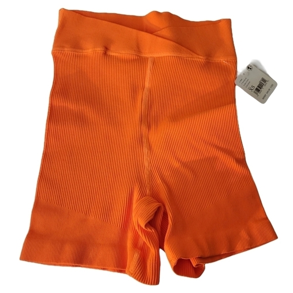 Free People Free Throw Shorts in Burning Up NEON Orange•XS - Picture 4 of 9